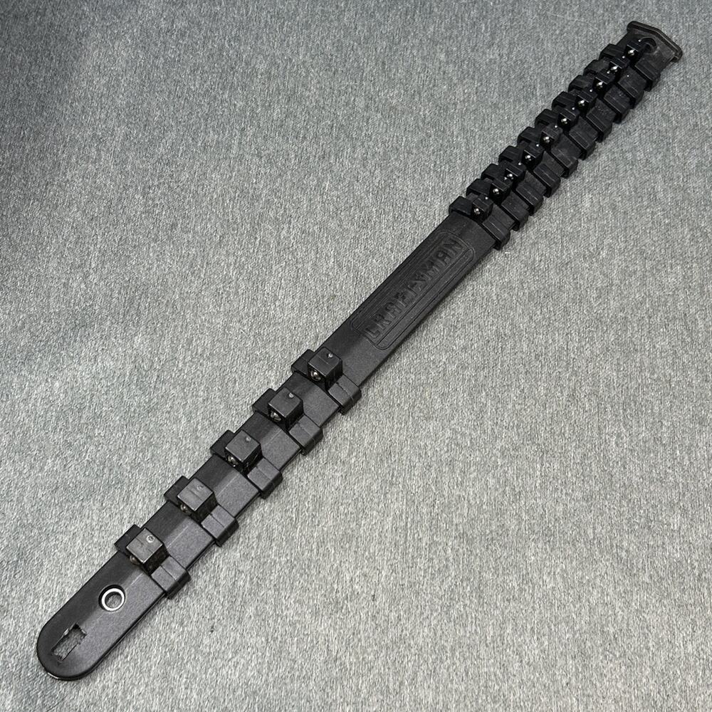 Craftsman 14" Black Plastic Socket Holder Organizer Rail 15 Clip